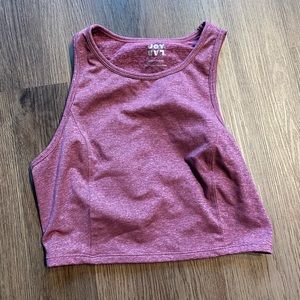 Pink crop tank top